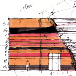 Concept sketch for Science Center Laboratory in Burlington, VT