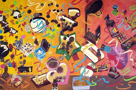 Detail of Lake Champlain Chocolate mural