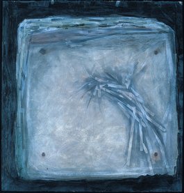 49" w x 51" h / dry pigment, rust, concrete dust, roofing tar, graphite, colored pencil / $2,000